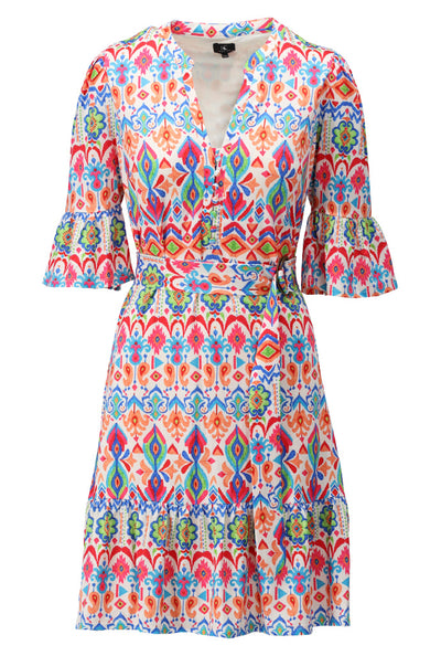 Retro Midi Dress With Belt