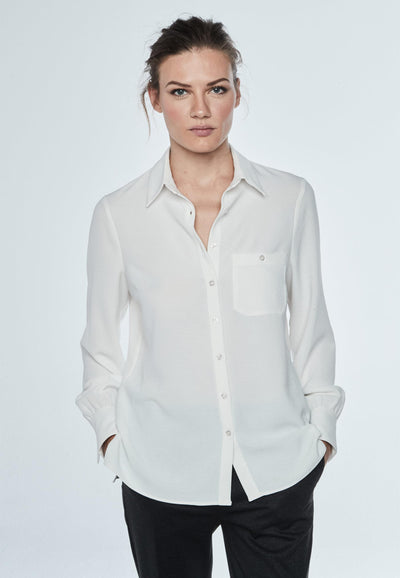 Off White Shirt With Breast Pocket