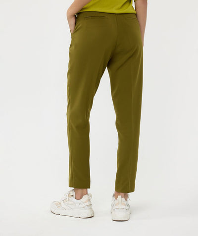 Olive Green Chino Trousers with Pockets