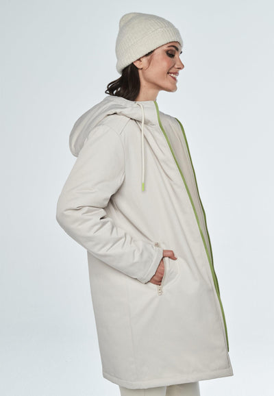 Padded Jacket With Green Lining