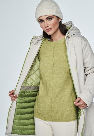 Padded Jacket With Green Lining